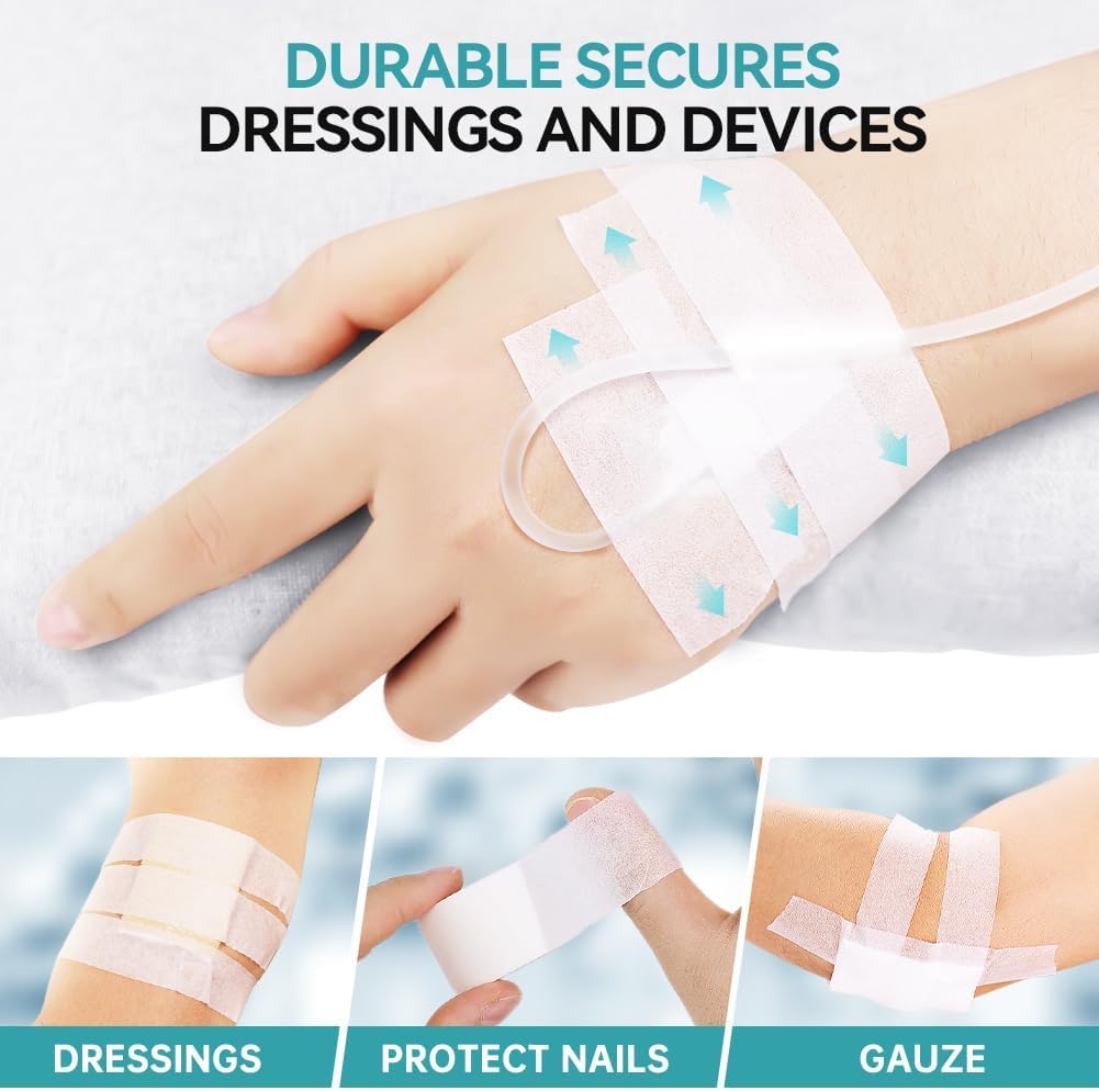 Dimora Paper Medical Tape 16 Rolls- Hypoallergenic White Surgical Tape for Sensitive