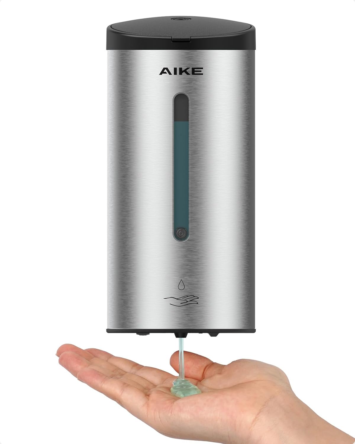 AIKE Automatic Wall Mount Liquid Soap Dispenser, Commercial Stainless Steel with 25oz Large