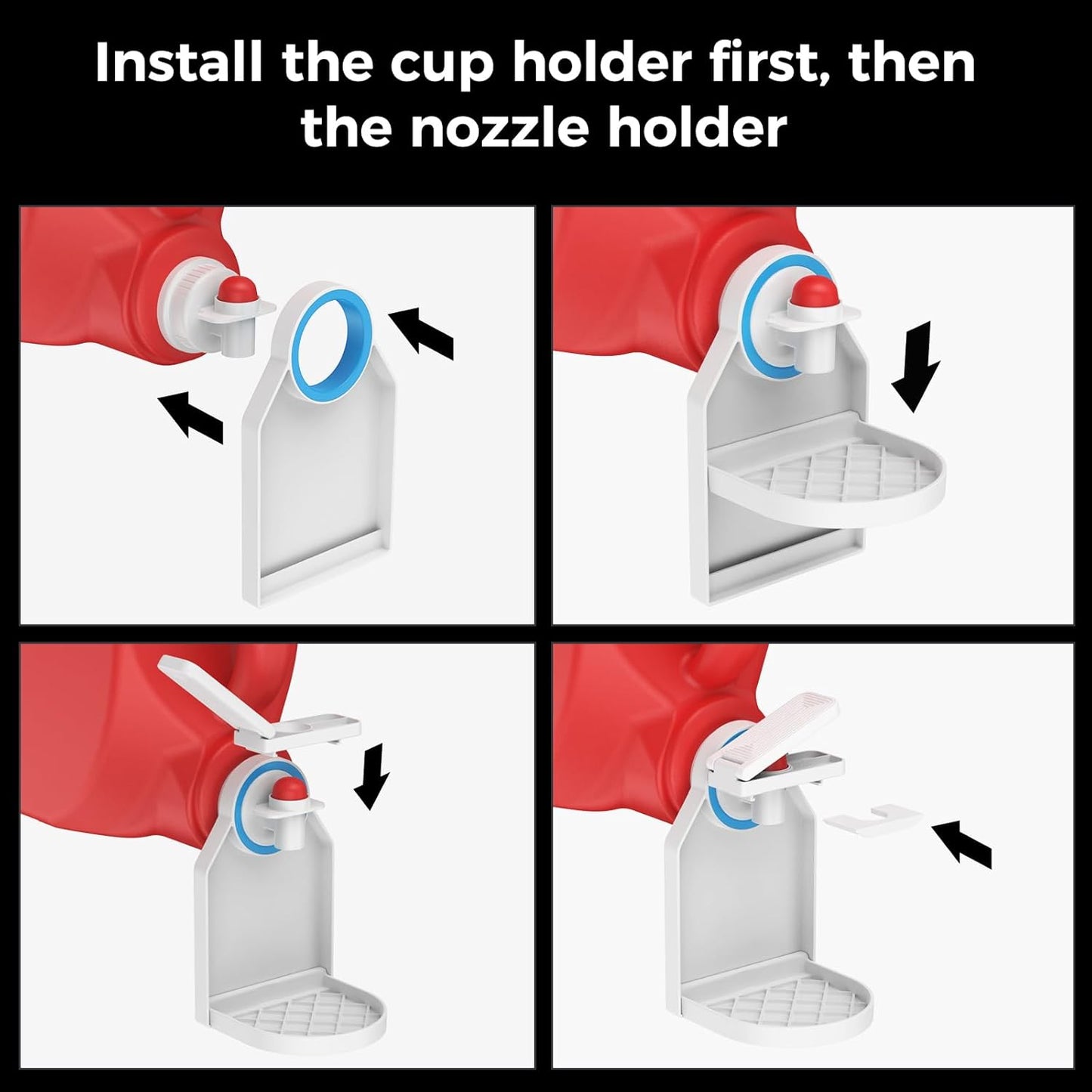 Laundry Detergent Dispenser Cup Holder & Nozzle Force-Saving Switch, Drip Catcher, Soap Dispenser