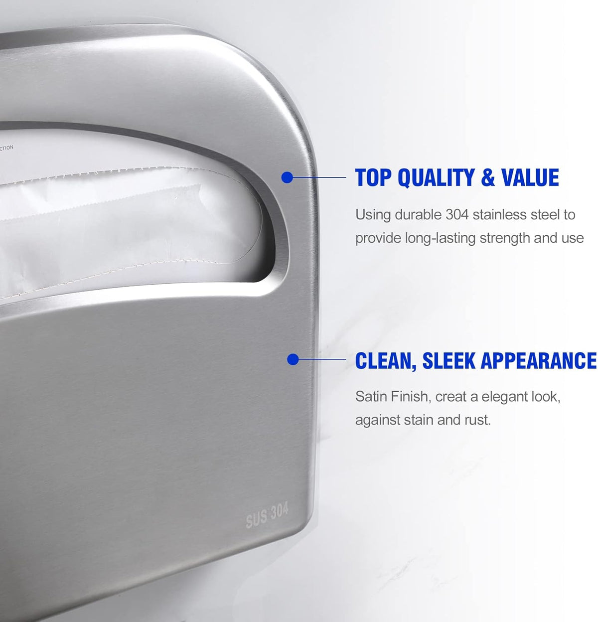 2 Packs Toilet Seat Cover Dispenser Wall Mount Commercial, Half Fold Toilet Seat Cover Dispenser