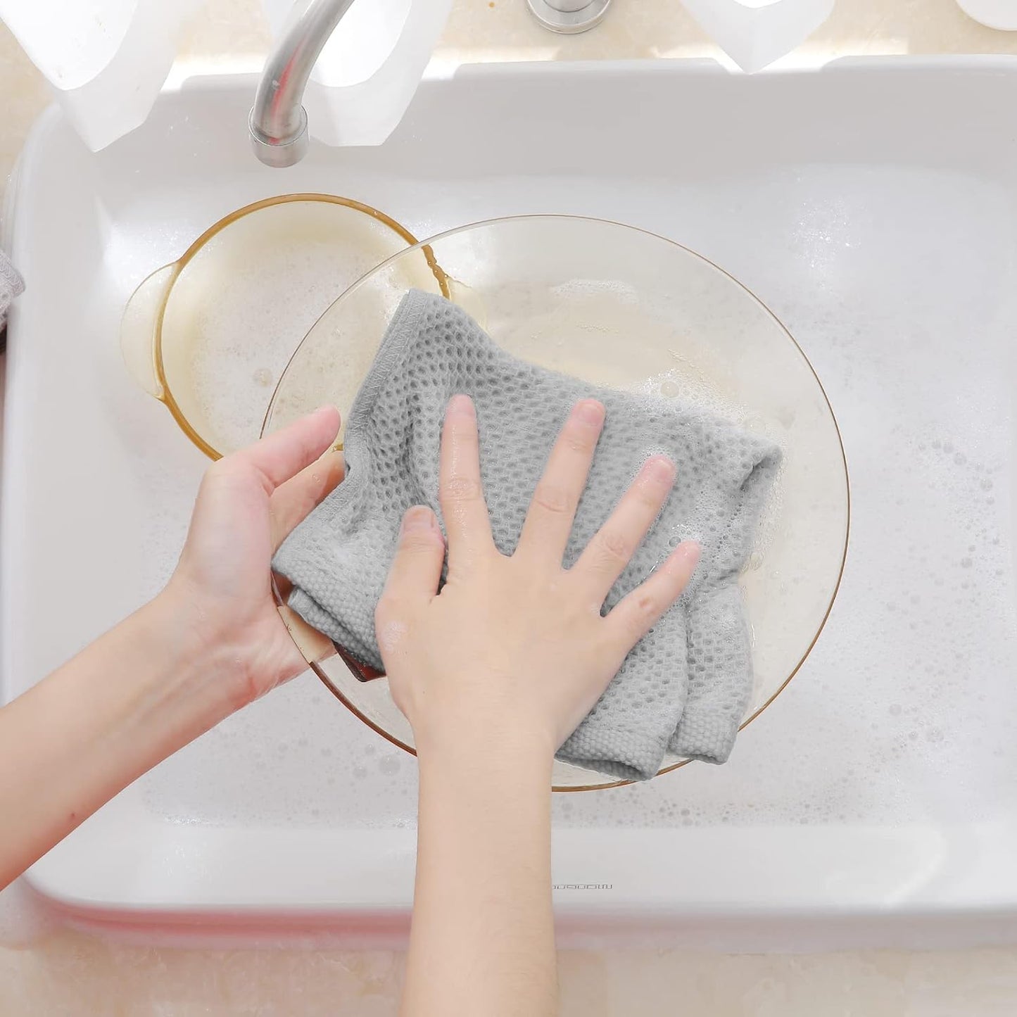 Homaxy 100% Cotton Waffle Weave Kitchen Dish Cloths, Ultra Soft Absorbent Quick Drying Dish Towels