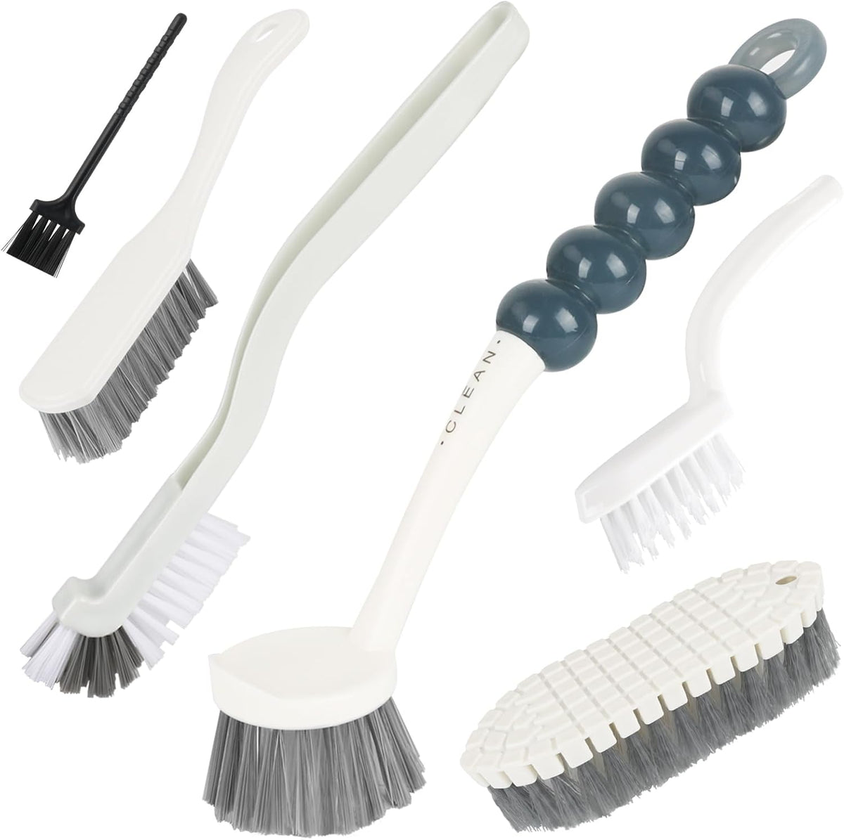 6 Pack Multipurpose Household Cleaning Set, Deep Cleaning Brush Set with Grips - Dish, Scrub