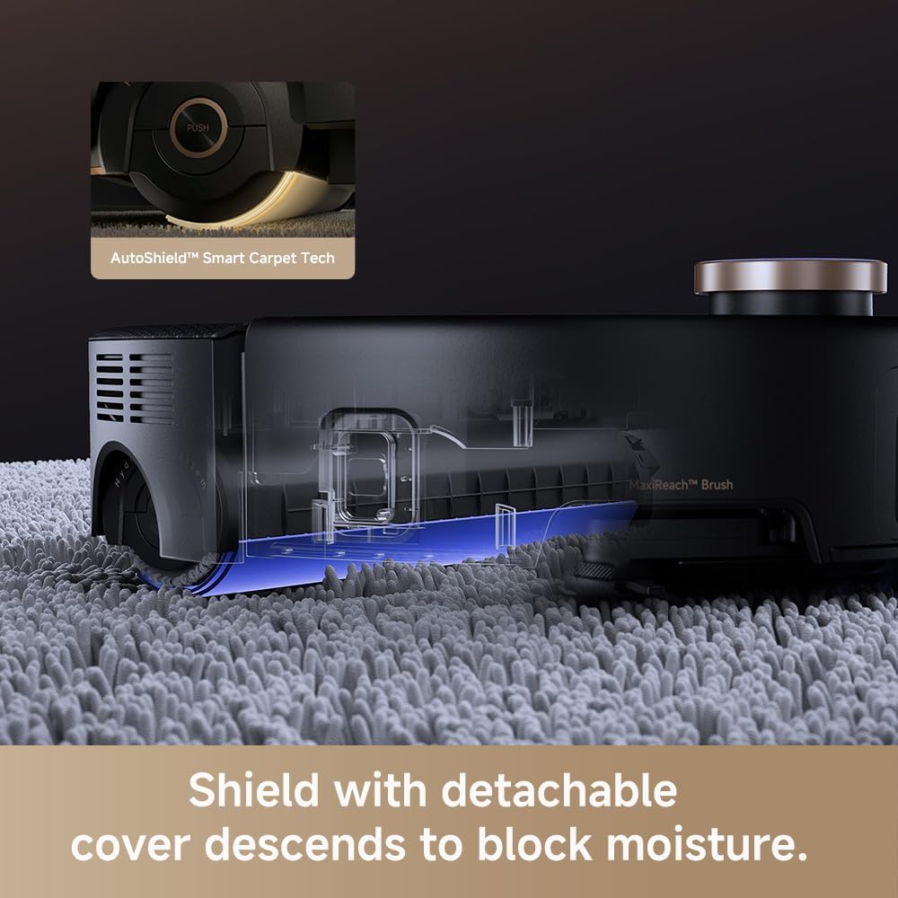 MOVA Z60 Ultra Roller Complete Robot Vacuum and Mop, 28,000Pa Suction, Roller Real-Time Flutting