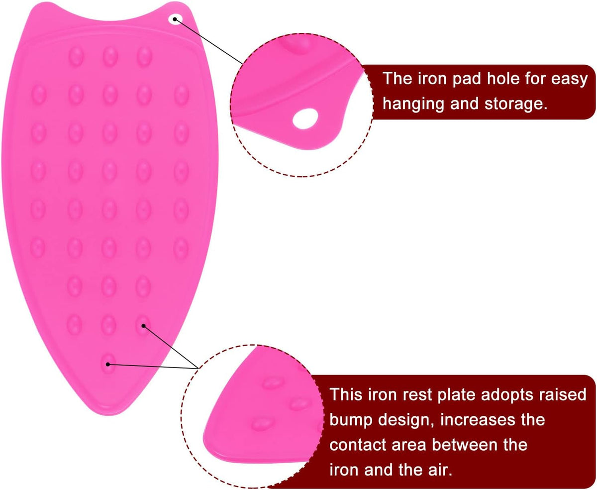 HARFINGTON 2pcs Silicone Iron Rest Pad, Multipurpose Iron Hot Resistant Mat Iron Rest Plate for