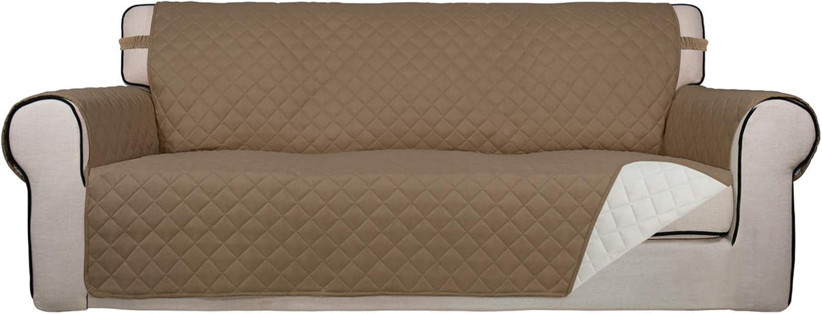 PureFit Reversible Quilted Sofa Cover, Water Resistant Slipcover Furniture Protector, Washable