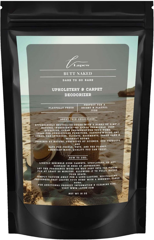 Butt Naked Carpet Freshener Powder: Powerful Odor Eliminator for Home, Upholstery Deodorizer