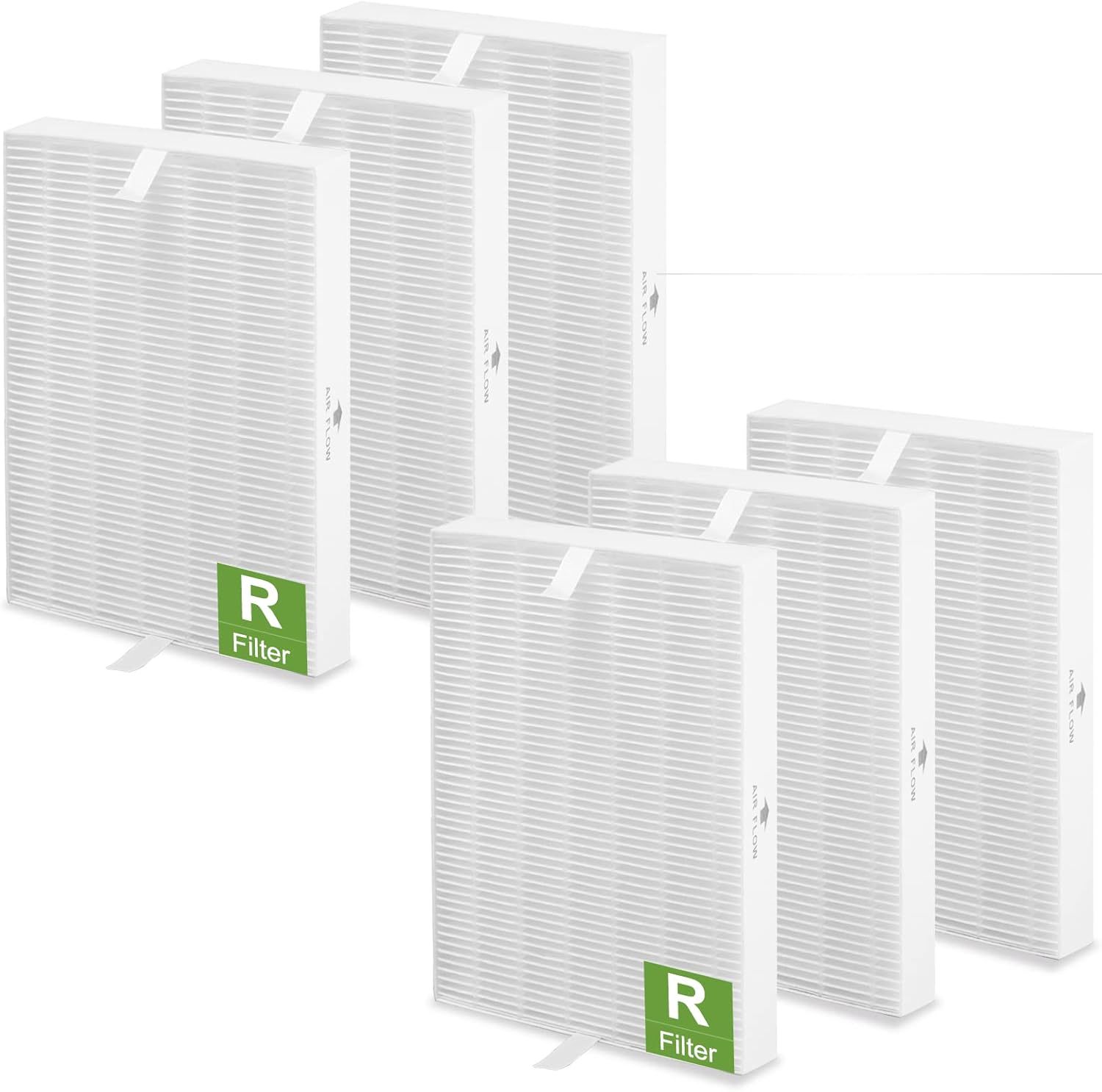 Smilyan 6 Pack Hpa300 HEPA Replacement Filter R for Honeywell HPA300 HPA200 HPA100 HPA090 Series