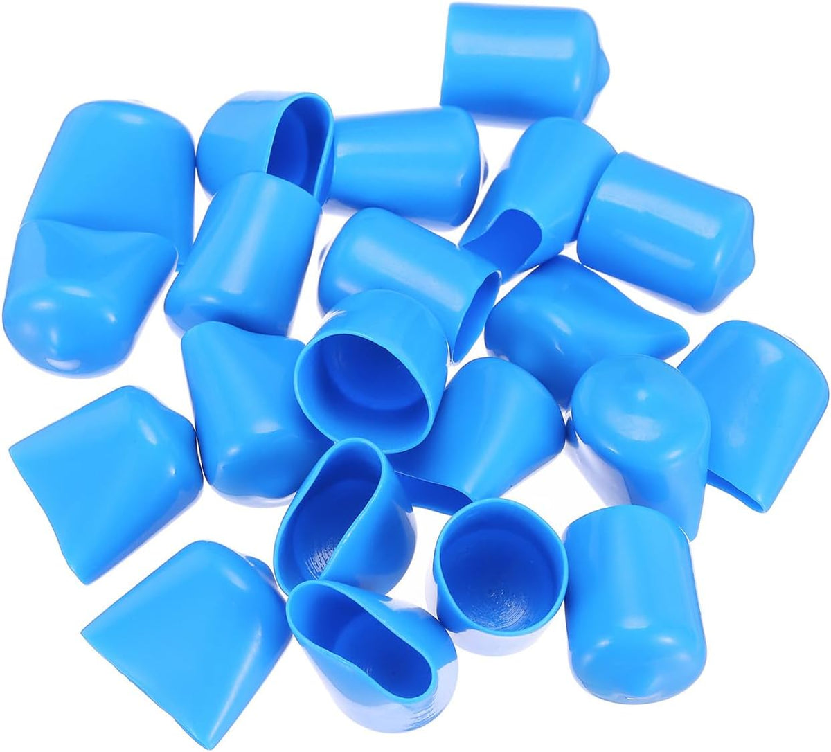 uxcell 20pcs Rubber End Caps 16mm(5/8") ID Vinyl PVC Round Tube Bolt Cap Cover Screw Thread