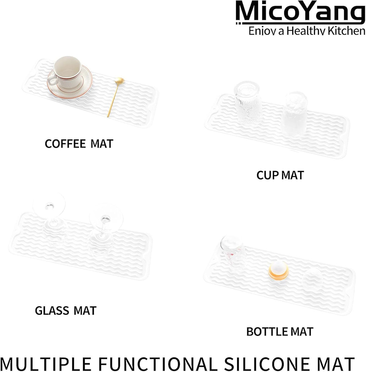 Silicone Dish Drying Mat for Multiple Usage,Easy clean,Eco-friendly,Heat-resistant Silicone Mat for