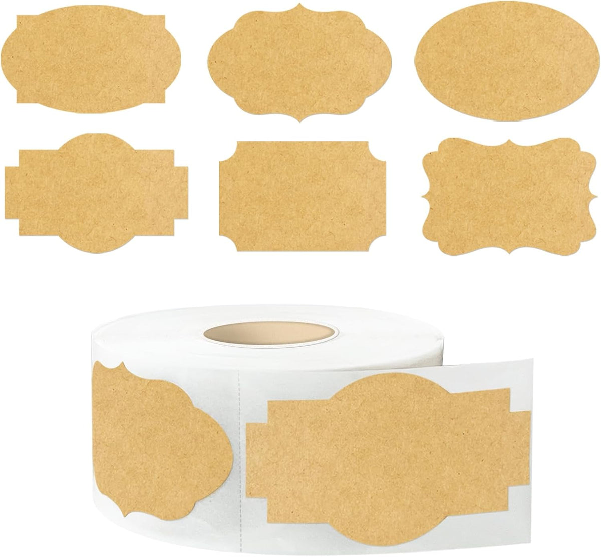 350 PCS Gift Tags Stickers Name Labels Stickers,2" x 1.2" Fancy Shape Stickers Self-Adhesive