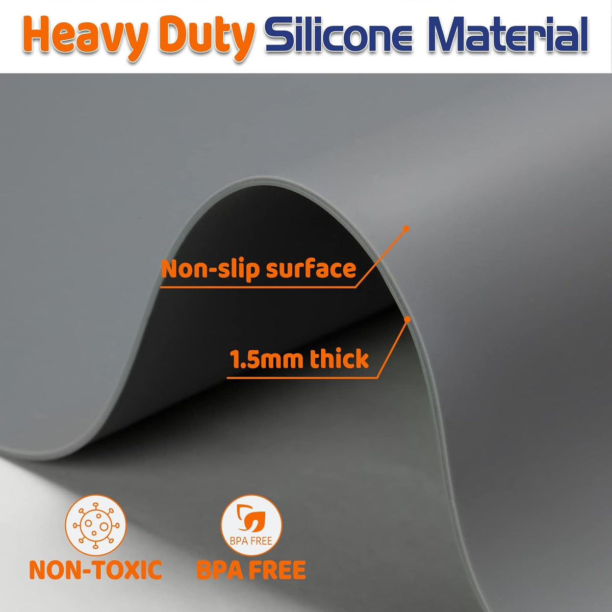 Warome Silicone Mat,78.7”x 23.6” Heat Resistant Mats for Countertop,Extra Large Countertop