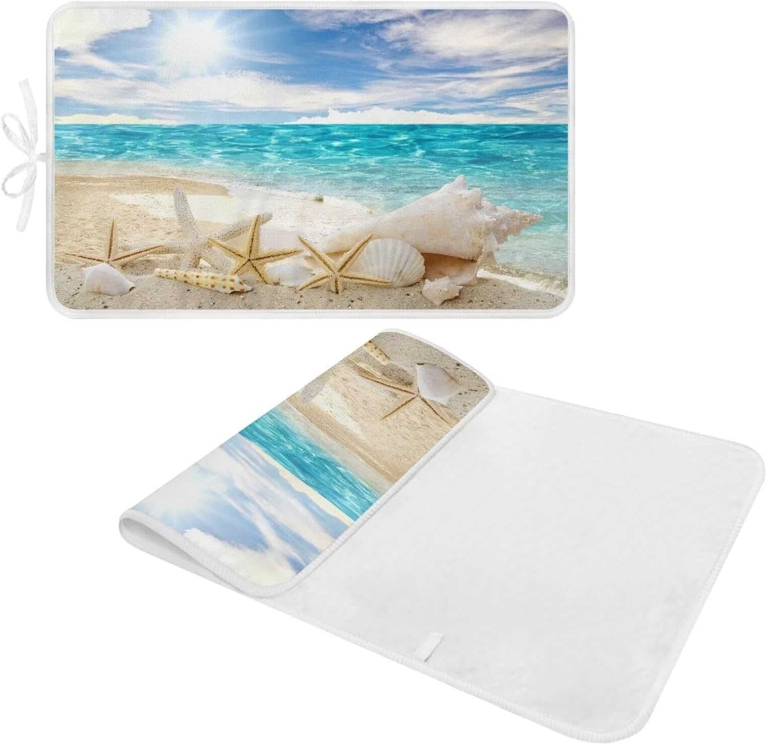 Ironing Mat Hawaiian Beach Heat Resistant Ironing Blanket Thick Portable Travel Ironing Pad for