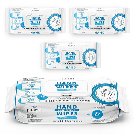 3 Pack Hand Sanitizing Wipes, Alcohol Free 216 Count Disposable Hand Sanitizer Wipes, Fresh Scent