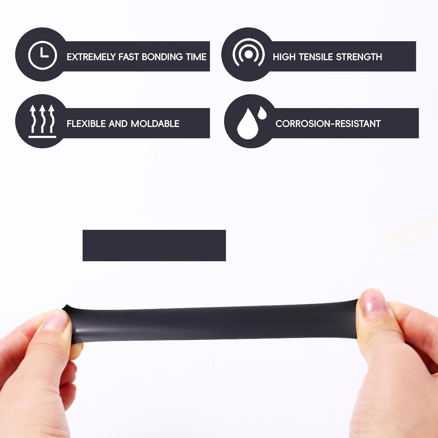Self Fusing Silicone Tape 4 Rolls 1 in x 10' Black Waterproof Rescue Tape Rubber Leak Silicone