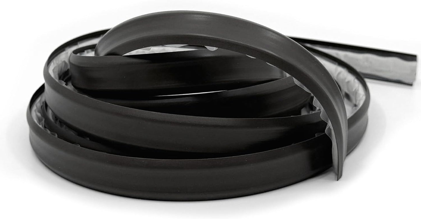 InstaTrim The Original Flexible Trim - 10ft Black 1/2" Wide Caulk Tape - Adhesive Trim with Many
