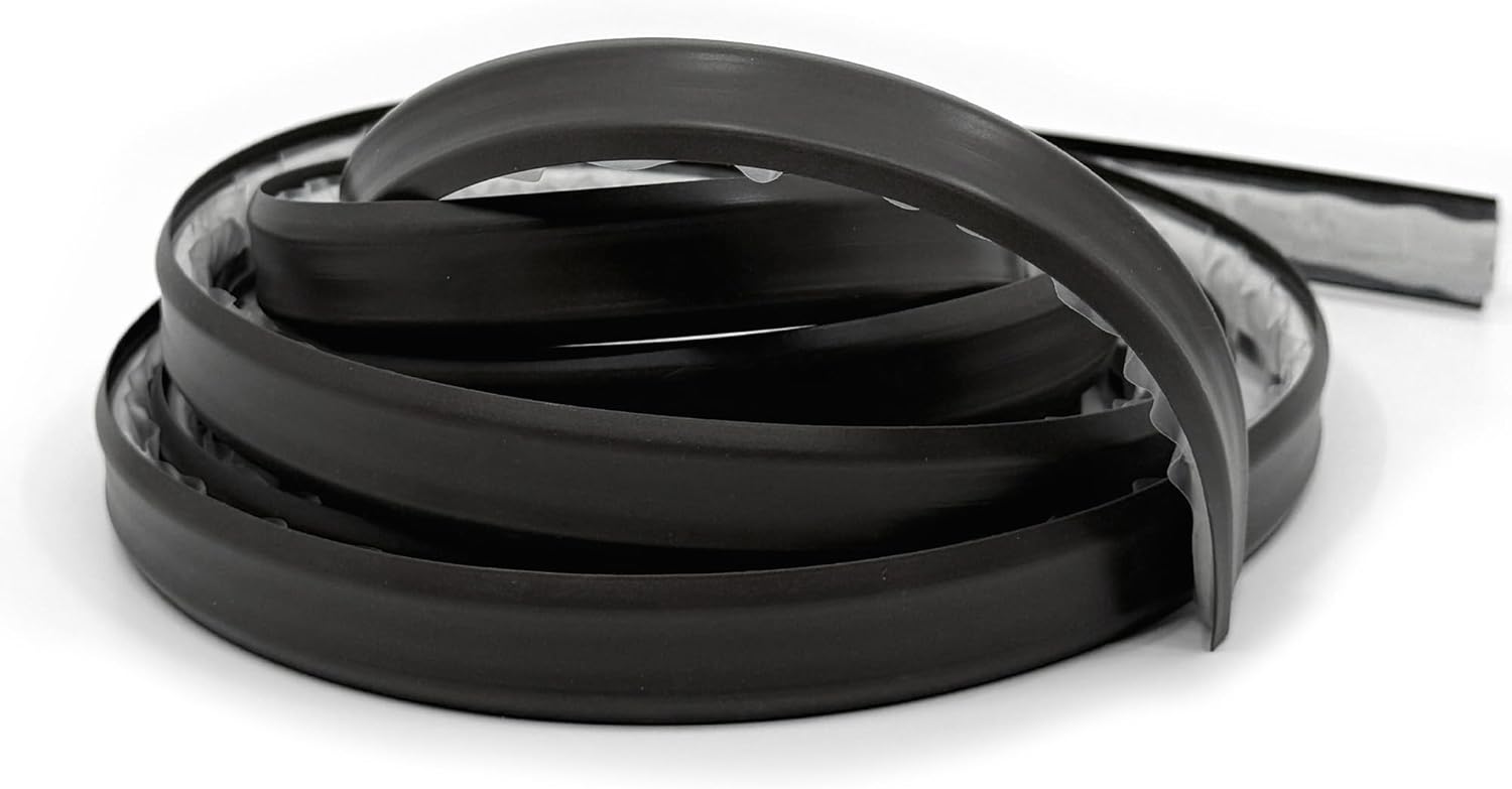 InstaTrim The Original Flexible Trim - 10ft Black 1/2" Wide Caulk Tape - Adhesive Trim with Many