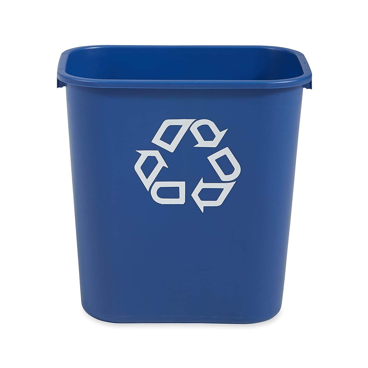 Rubbermaid Commercial Products Deskside Recycling Can, 7-Gallon/28-Quart, Blue Recycling Symbol