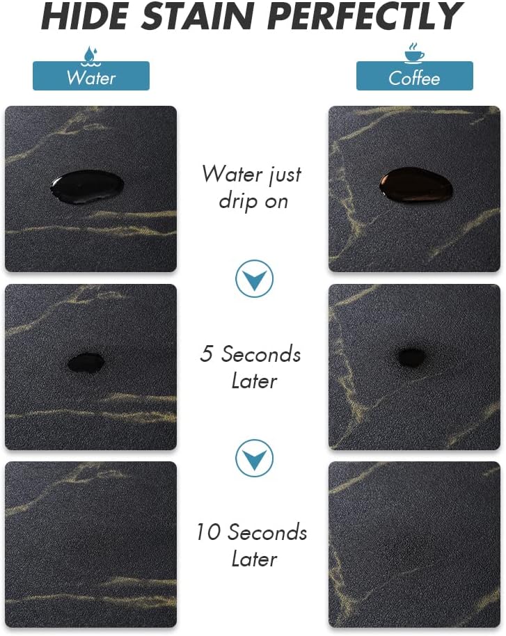 AMOAMI Coffee Mat Hide Stain Rubber Backed Absorbent Dish Drying Mat for Kitchen Counter-Coffee Bar