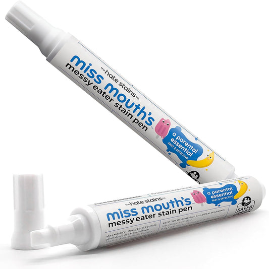 Miss Mouth's Messy Eater Stain Treater Pen - 2 Pack To Go Instant Stain Remover Pen - Newborn &