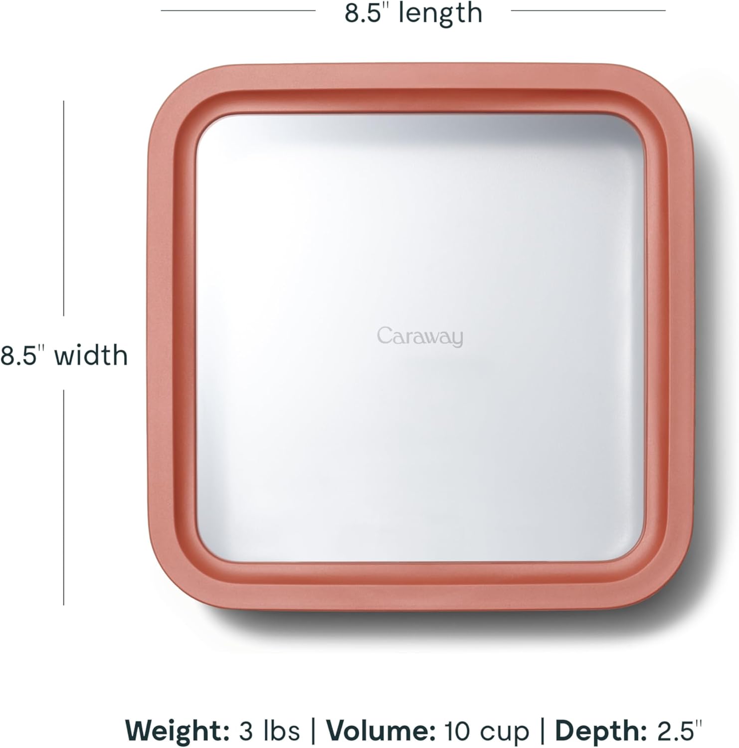Caraway 6pc Glass Food Storage Set – 10 Cup Food Containers (6) - Ceramic Coated - Non Toxic, Non