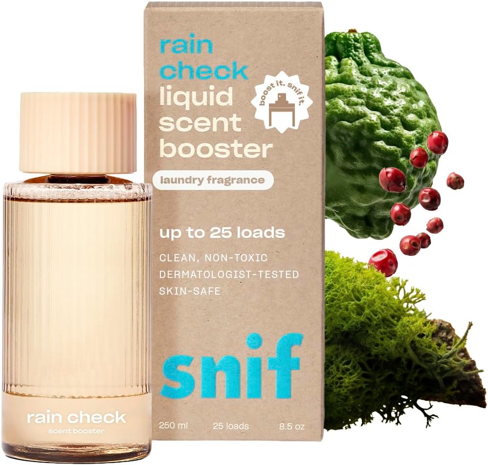 Snif Rain Check Scent Booster, Clean and Crisp Scent, 25 Loads, Non-Irritating to Skin, Clean