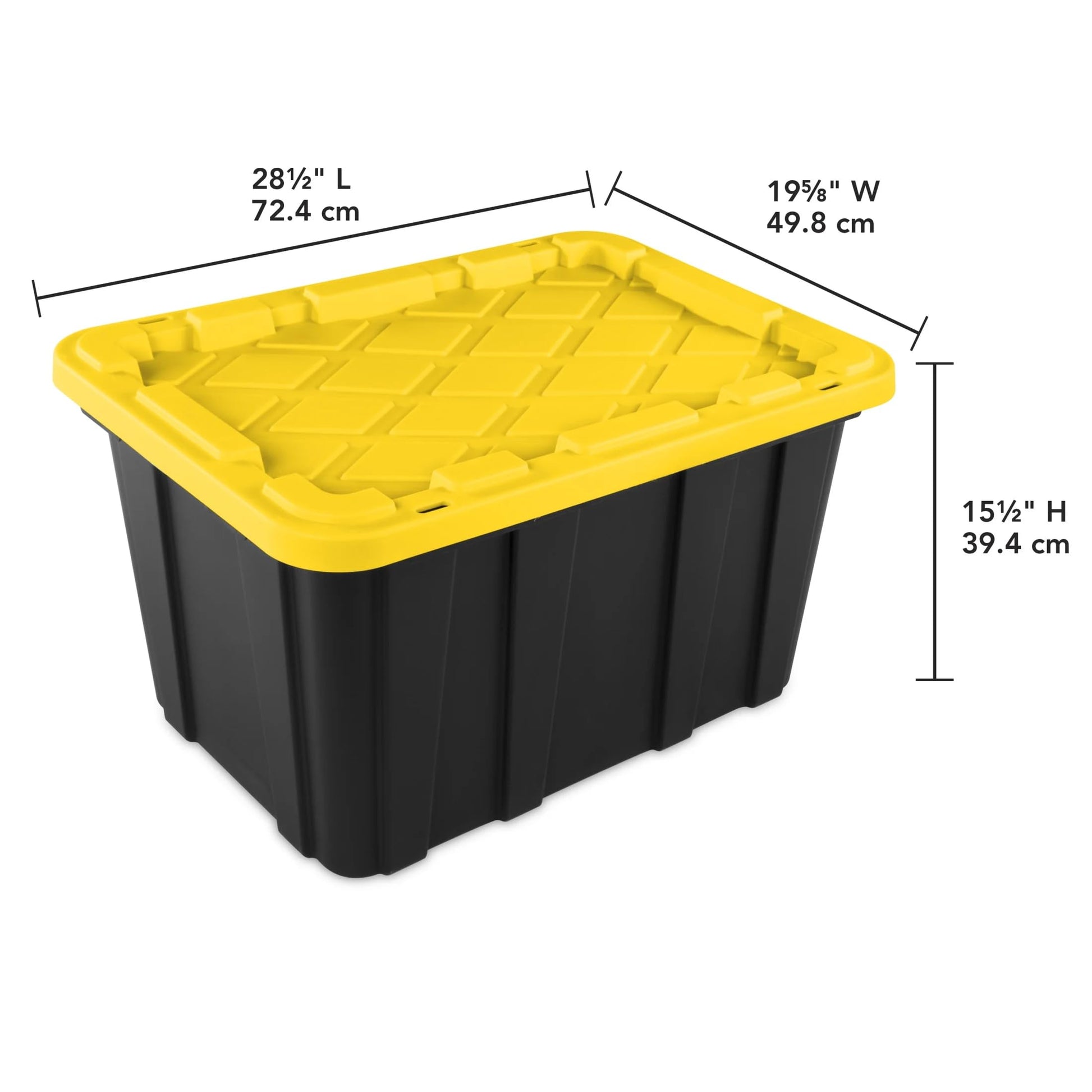 CLMSTE 6 Pack 27 Gallon Heavy Duty Storage Bins with Snap Lids, Durable Plastic Storage Totes with