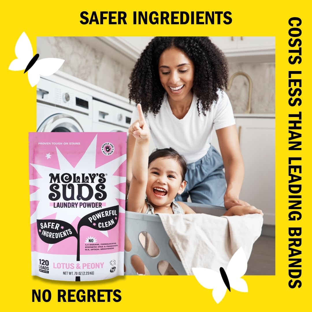Molly's Suds Original Laundry Detergent Powder | Clean Laundry Detergent Powder for Sensitive Skin