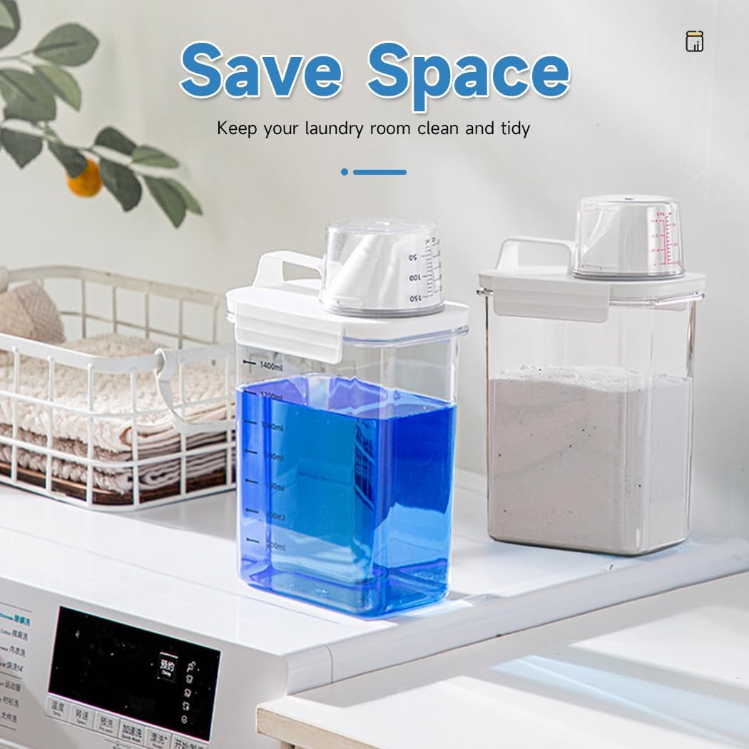 Tokokimo Laundry Detergent Dispenser - Powder Container & Scent Booster Beads Dispenser for Laundry