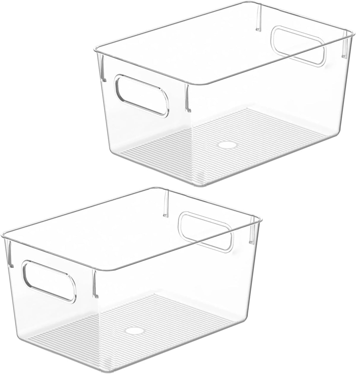Clear Plastic Storage Bins, Pantry Organizers and Storage Containers Fridge Organizer Bins for