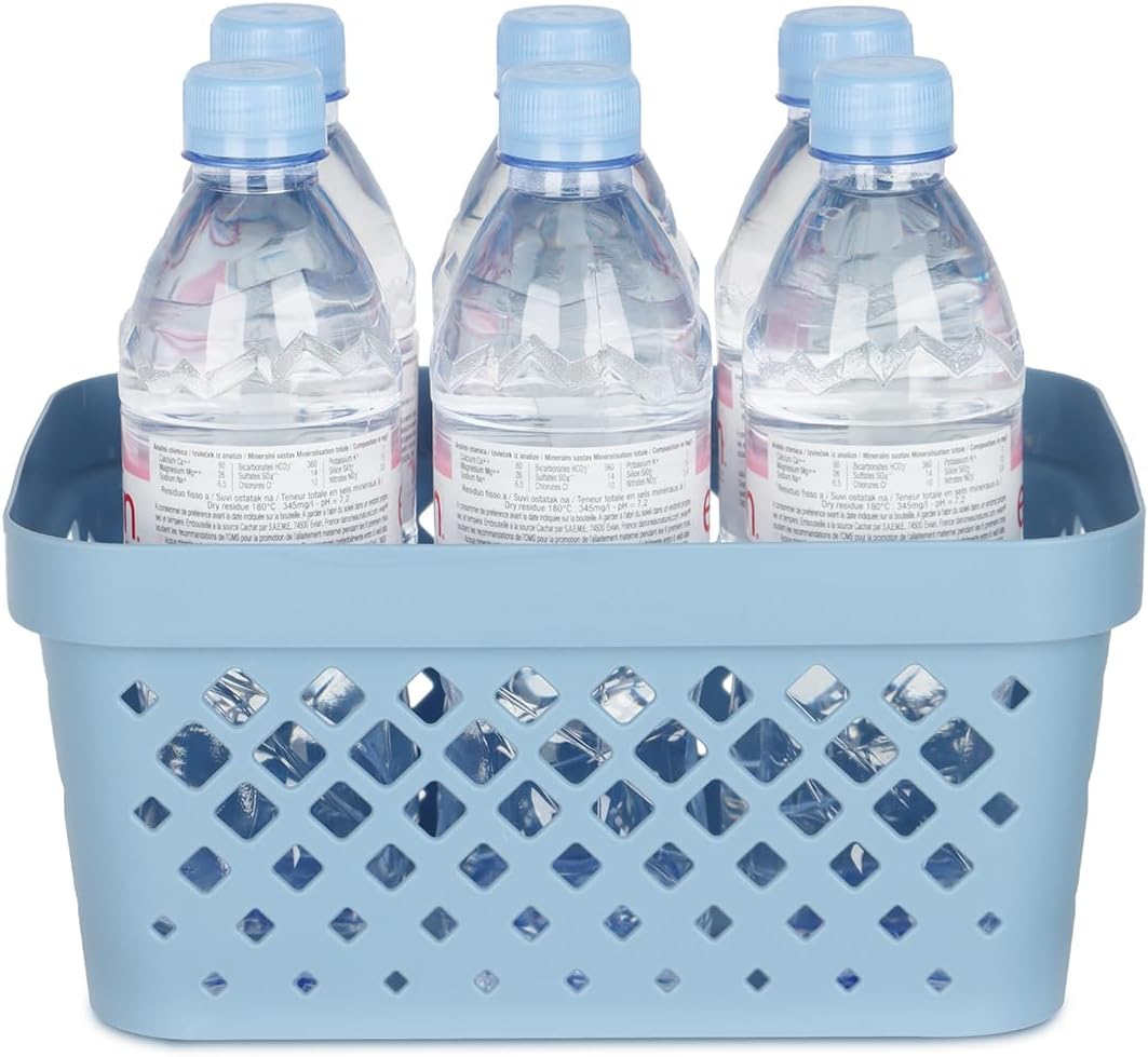 Glad Plastic Baskets for Organizing, Set of 6 | Pantry Storage for Under Counter, Linen Closet, and