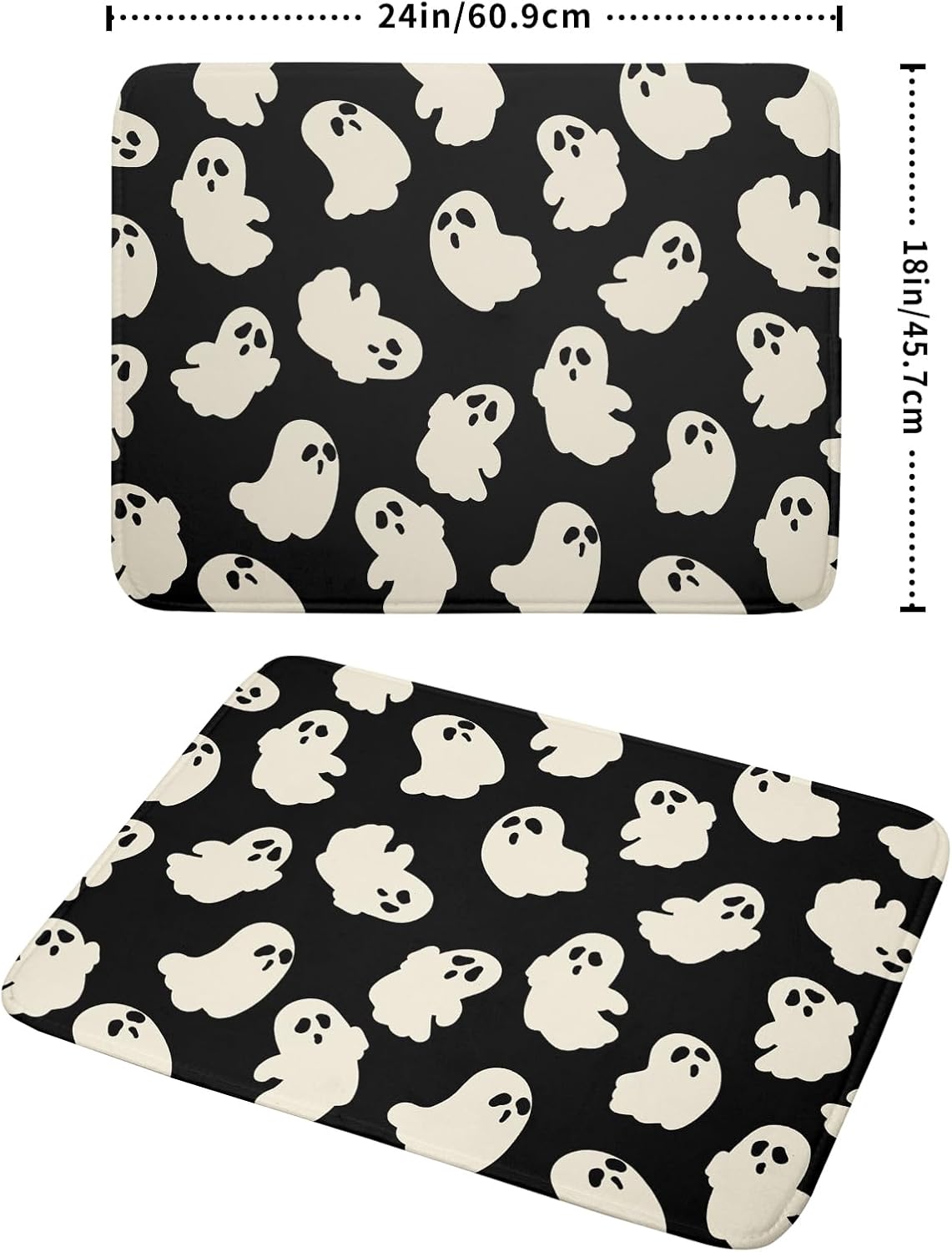 Halloween Ghosts Dish Drying Mat for Kitchen Counter Halloween Cute Ghost Drying Dish Mat 18”x24”