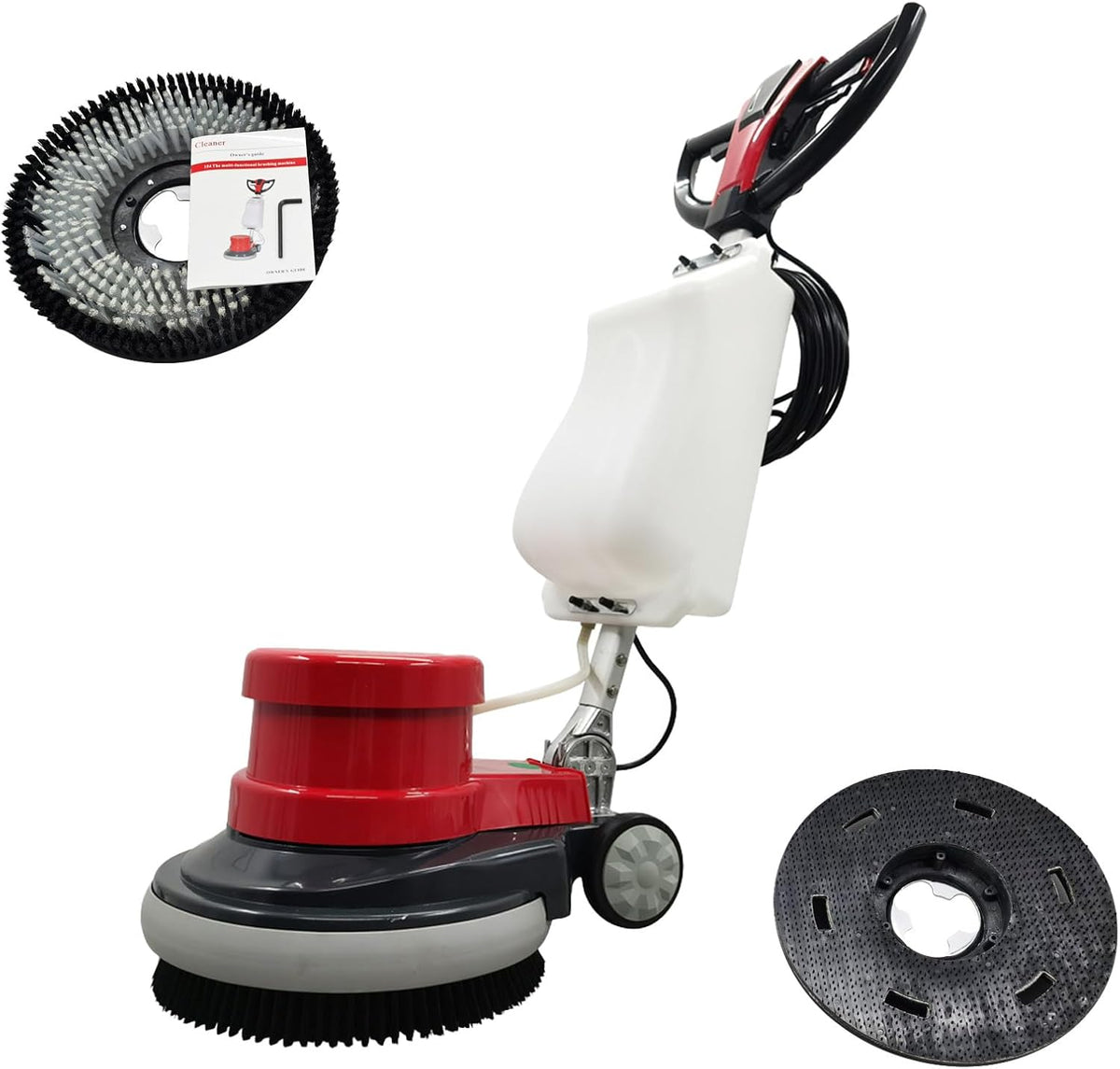 1100W Red Floor Polisher Commercial Floor Cleaner Polishing Machine Carpet Buffer Scrubber with