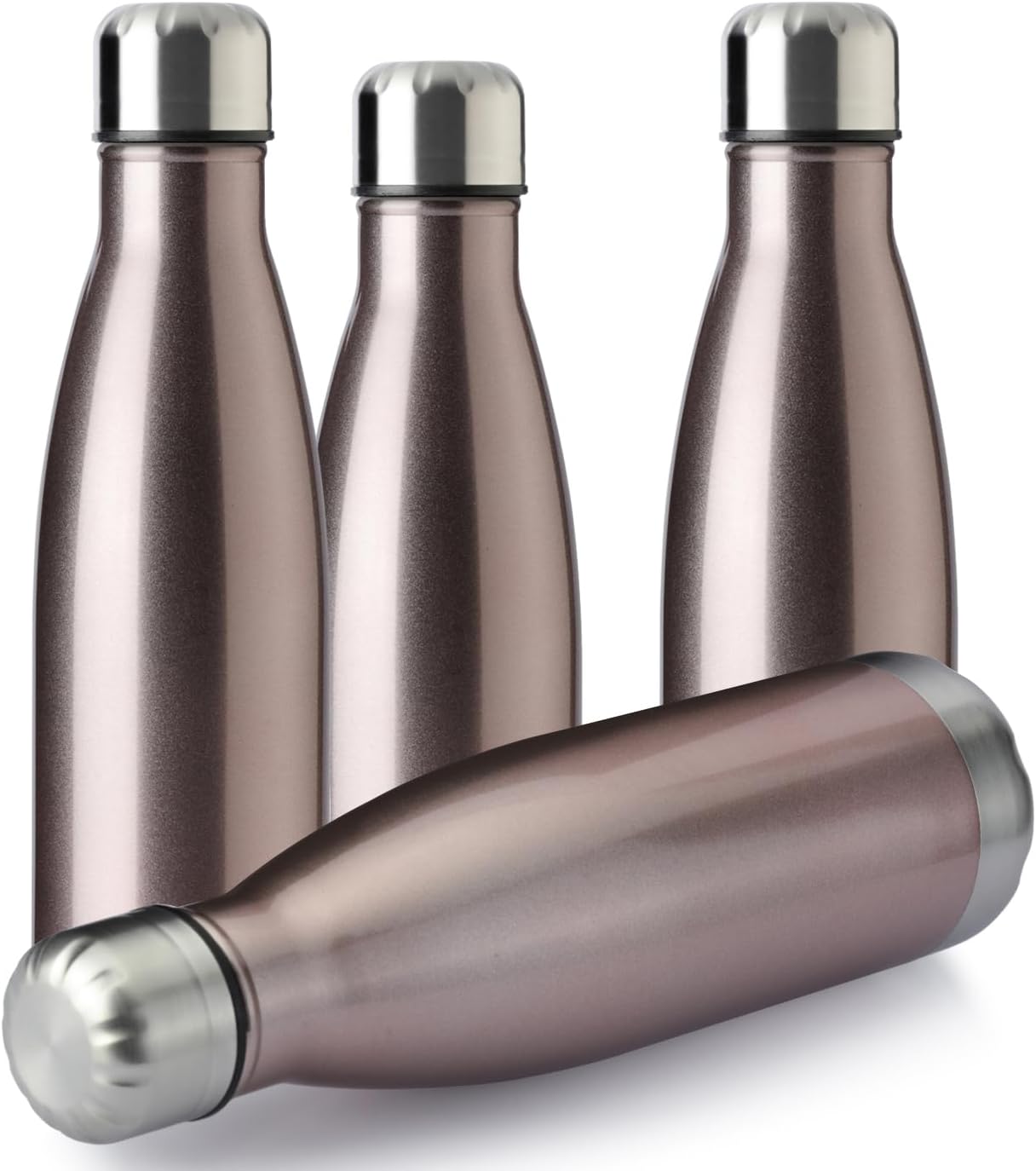 MEWAY 17oz Sport Water Bottle 4 Pack Vacuum Insulated Stainless Steel Leak-Proof Double Wall Cola