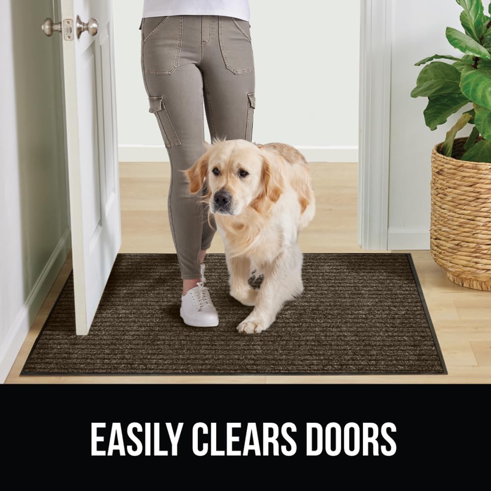 GORILLA GRIP Traffic Guard Door Mat, Heavy Duty Welcome Mats, Commercial Office Space Doormat