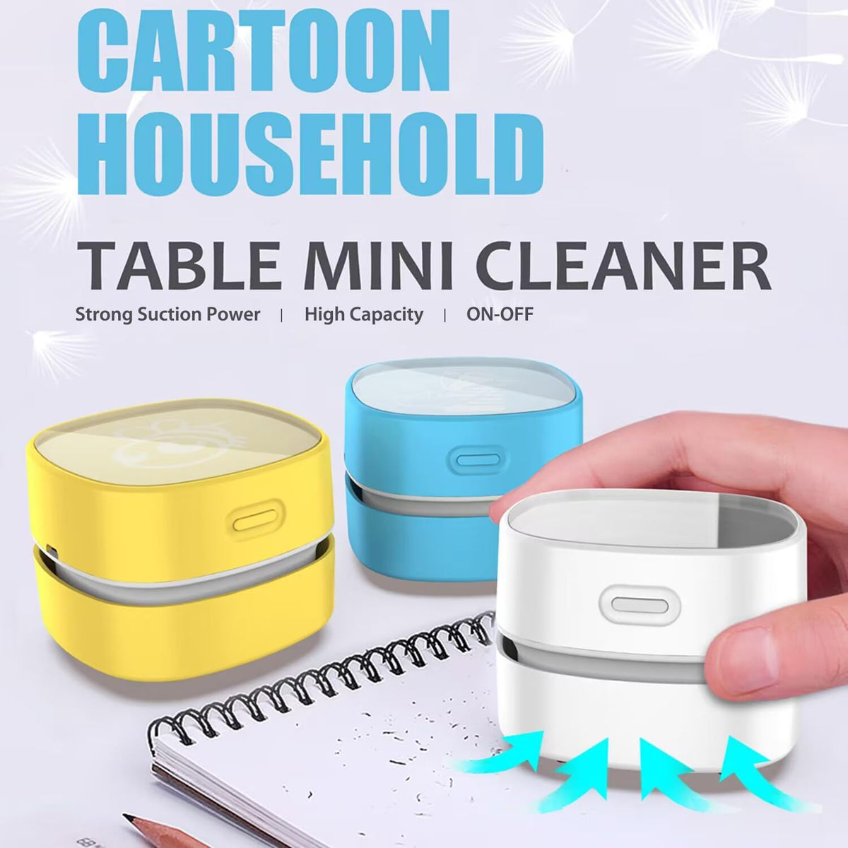 ODISTAR Desktop Vacuum Cleaner, Mini Table dust Sweeper Energy Saving,High Endurance up to 90