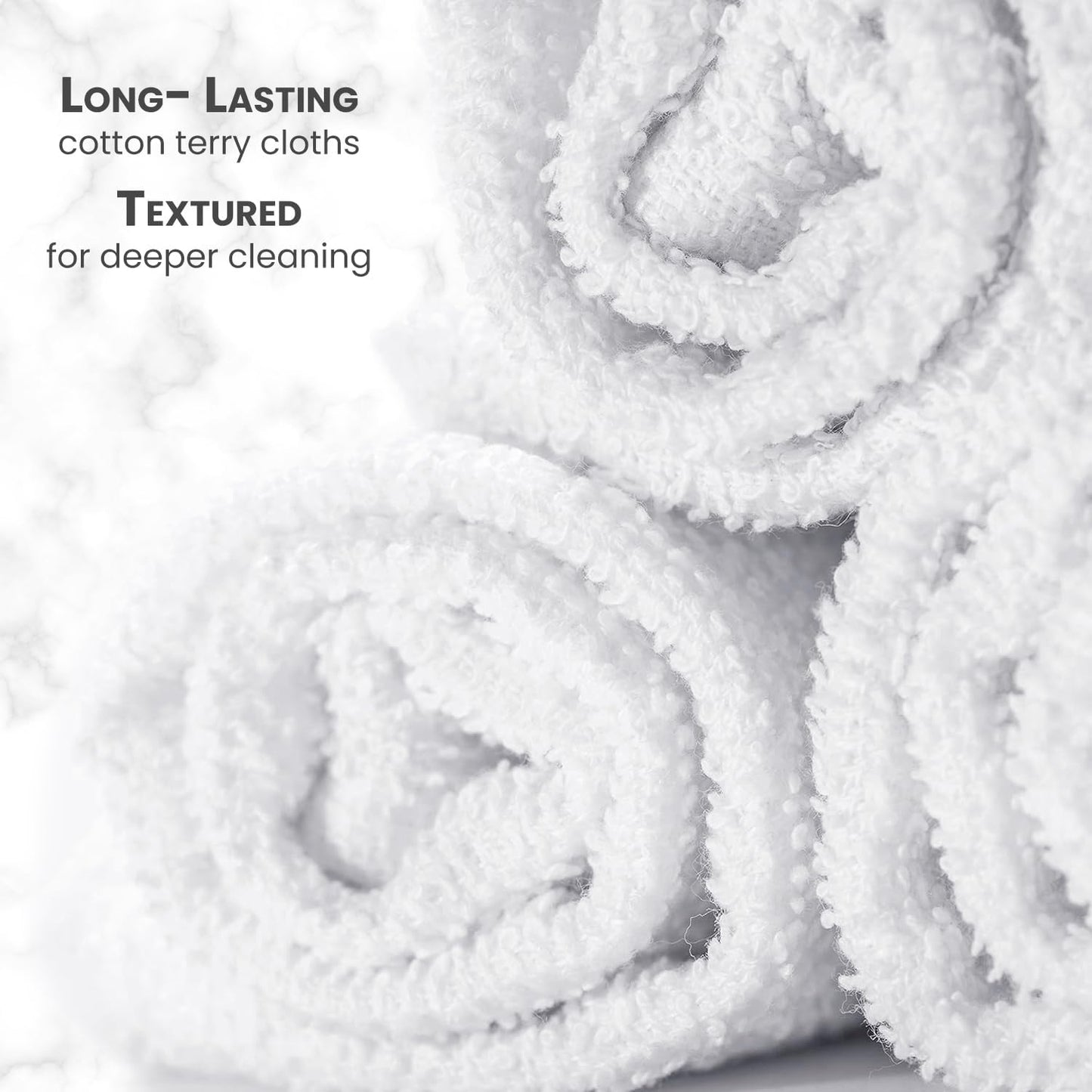 Terry Bar Mop Towels (Value Pack of 100) Size 14"x17" – Absorbent and Durable, Multipurpose