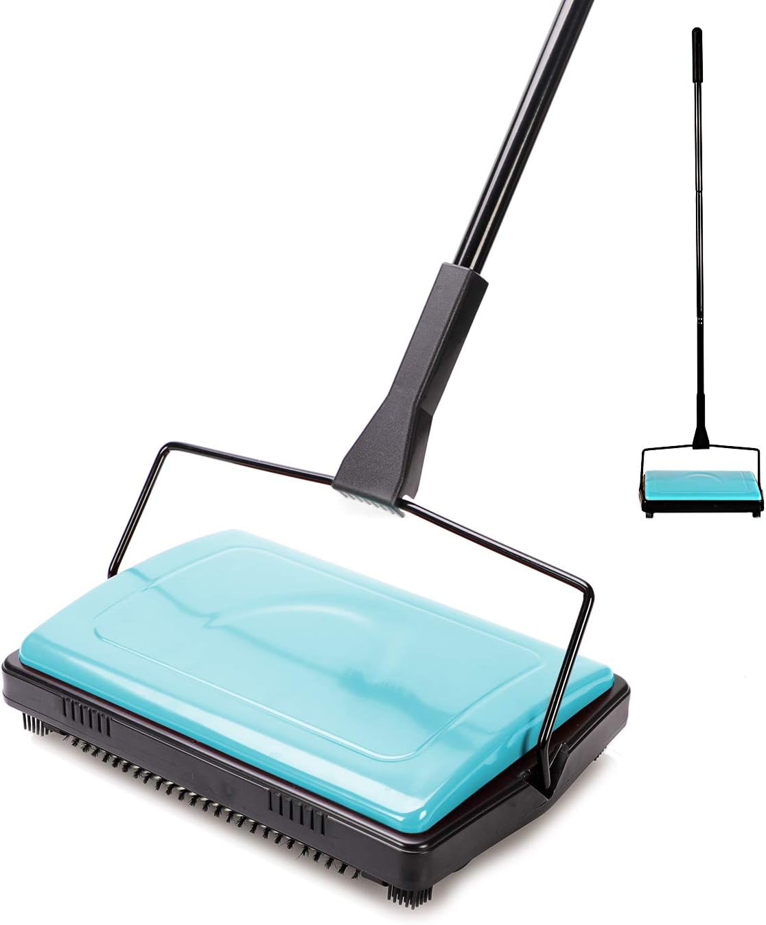 Yocada Carpet Sweeper Cleaner for Home Office Low&Undercoat Carpets Rugs Pet Hair Dust Scraps Paper