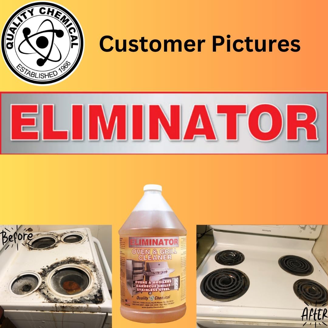 Quality Chemical Oven Cleaner & Grill Cleaner - Heavy-Duty/Fast Acting & Easy to
