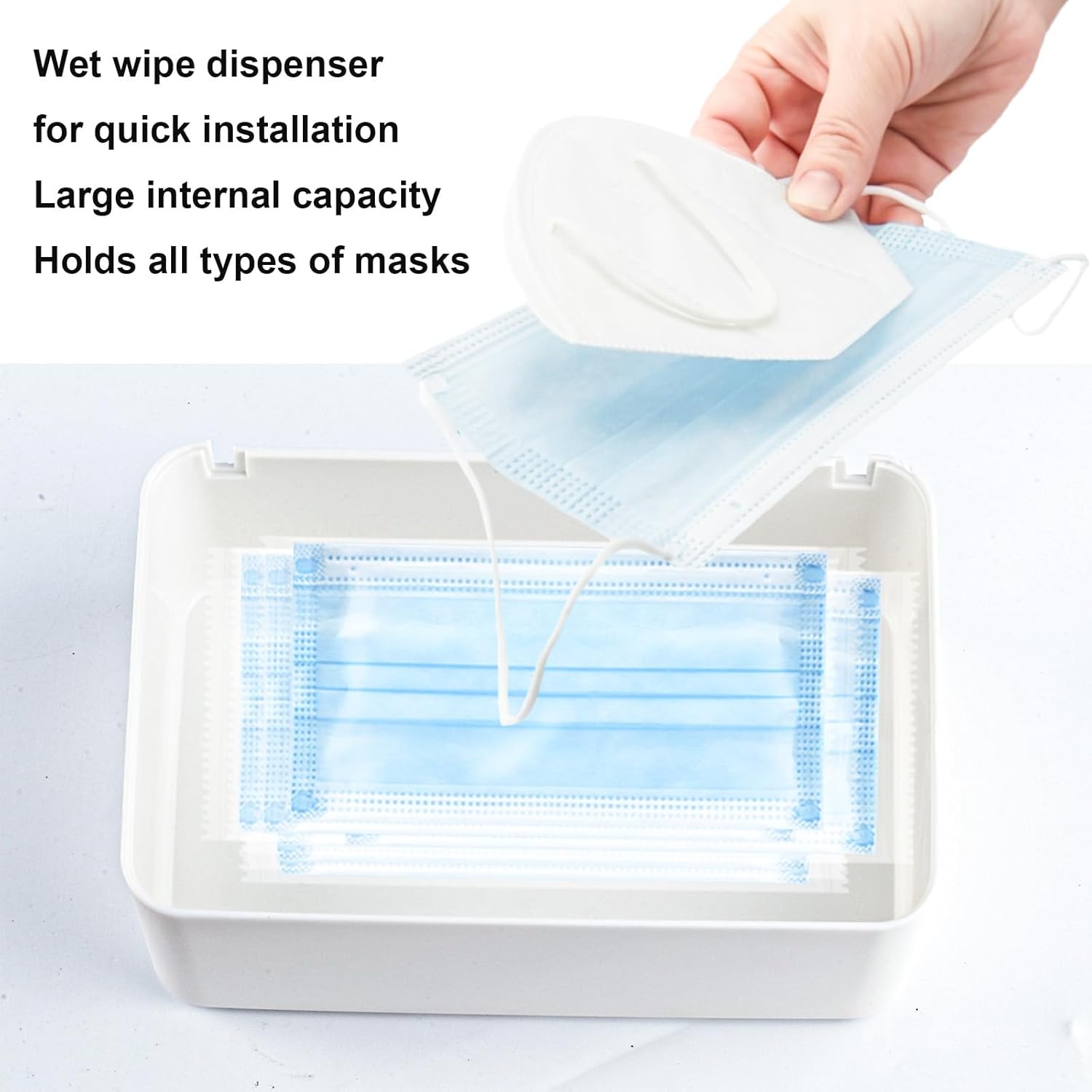 1 Pcs Diaper Wipes Dispenser, Refillable Wipe Container, Wipe Container with Sealing Design Lid