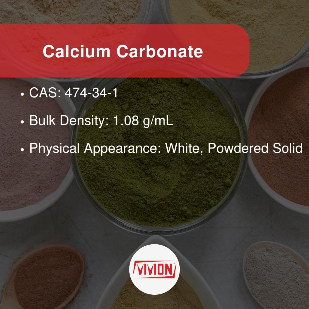 Calcium Carbonate Powder - Bulk 1 kg (2.2 lb) - 100% Pure Food Grade Limestone Supplement