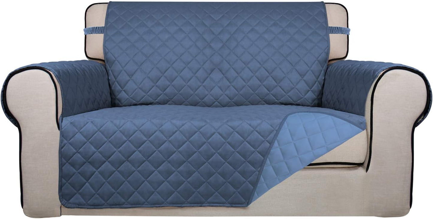 PureFit Reversible Quilted Sofa Cover, Water Resistant Slipcover Furniture Protector, Washable