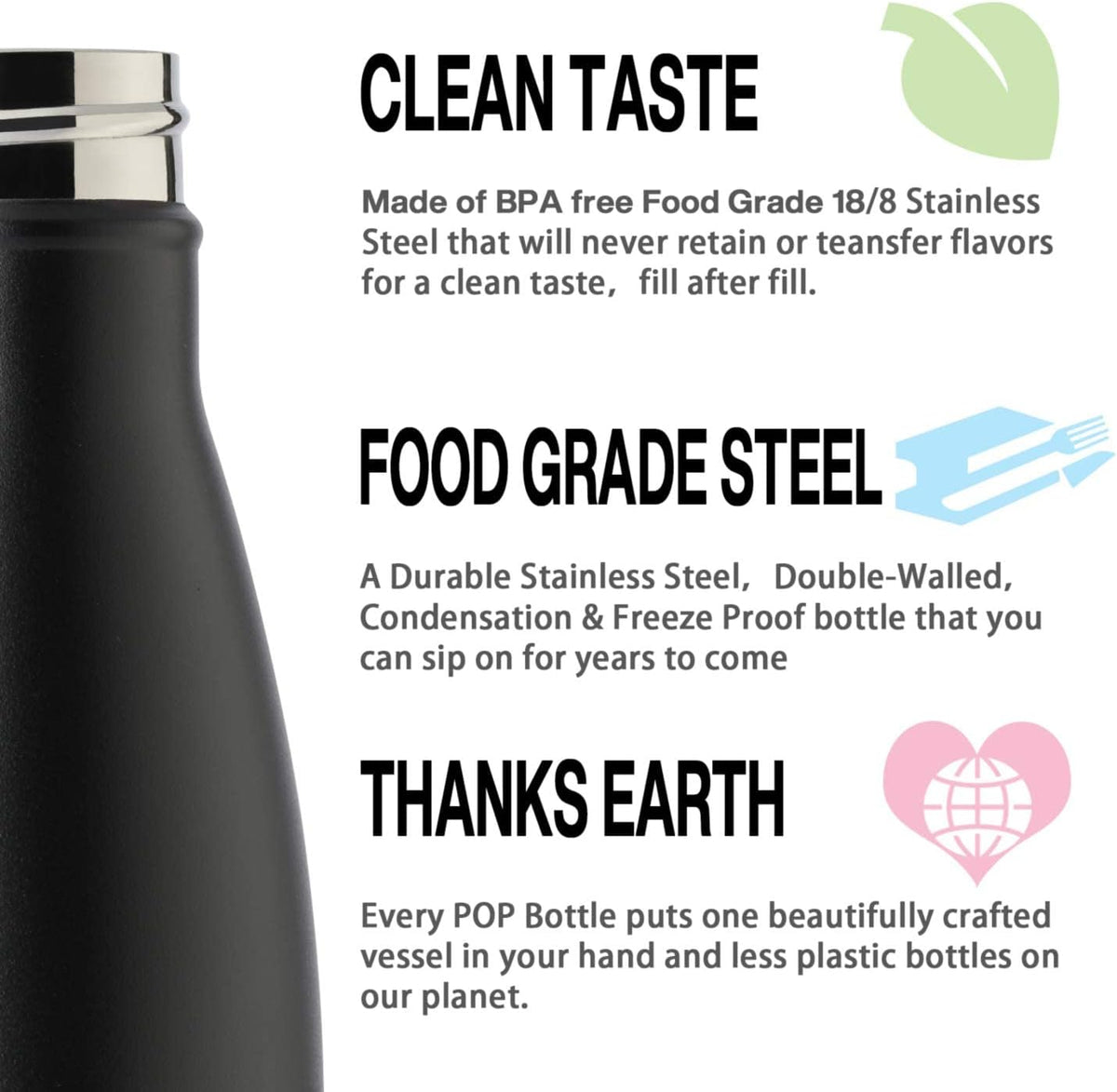 MEWAY 17oz Sport Water Bottle 8 Pack Vacuum Insulated Stainless Steel Leak-Proof Double Wall Cola