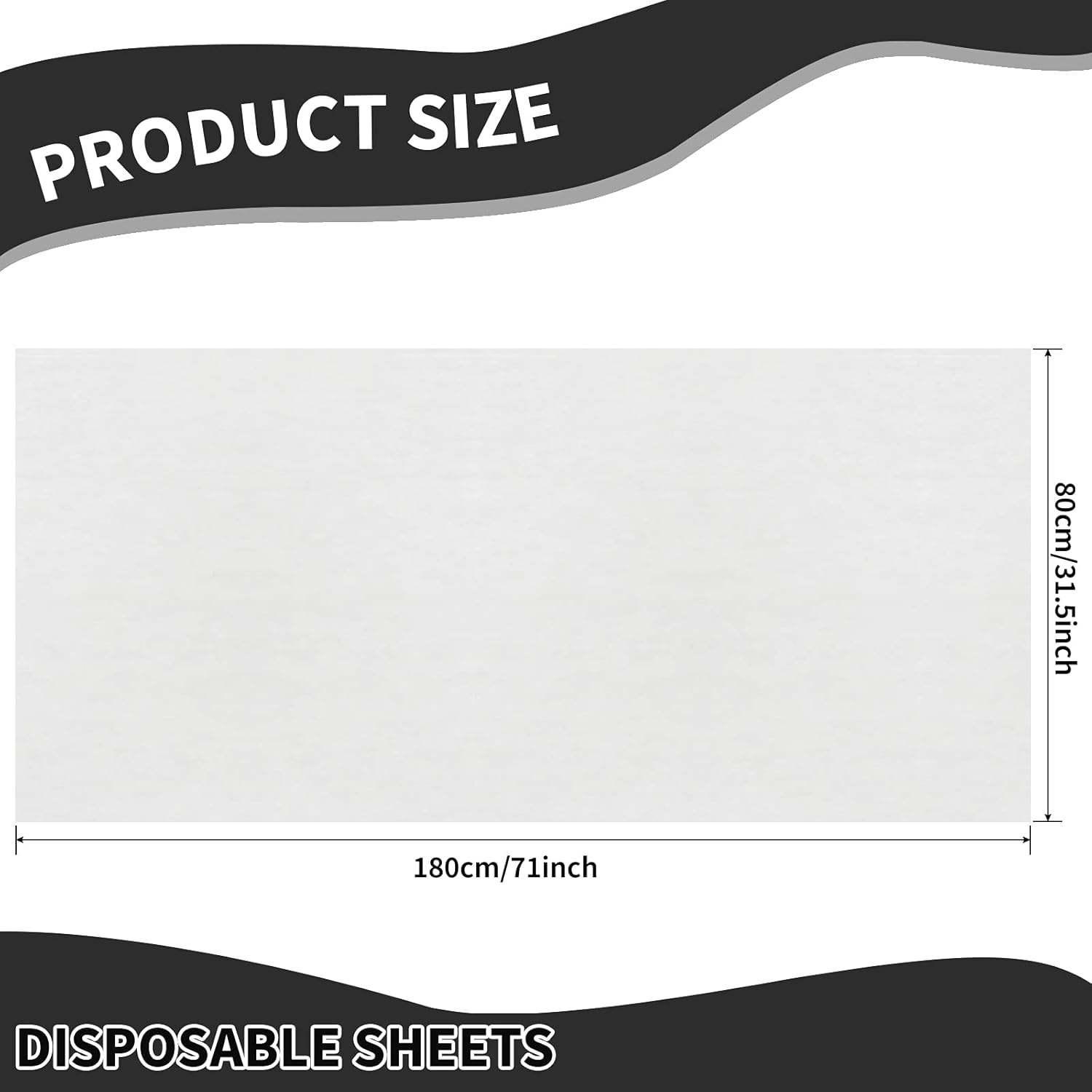 Breling 100 Pcs 31.5 x 71 Inch Disposable Bed Sheets Oil-proof PE Film Massage Table Sheets