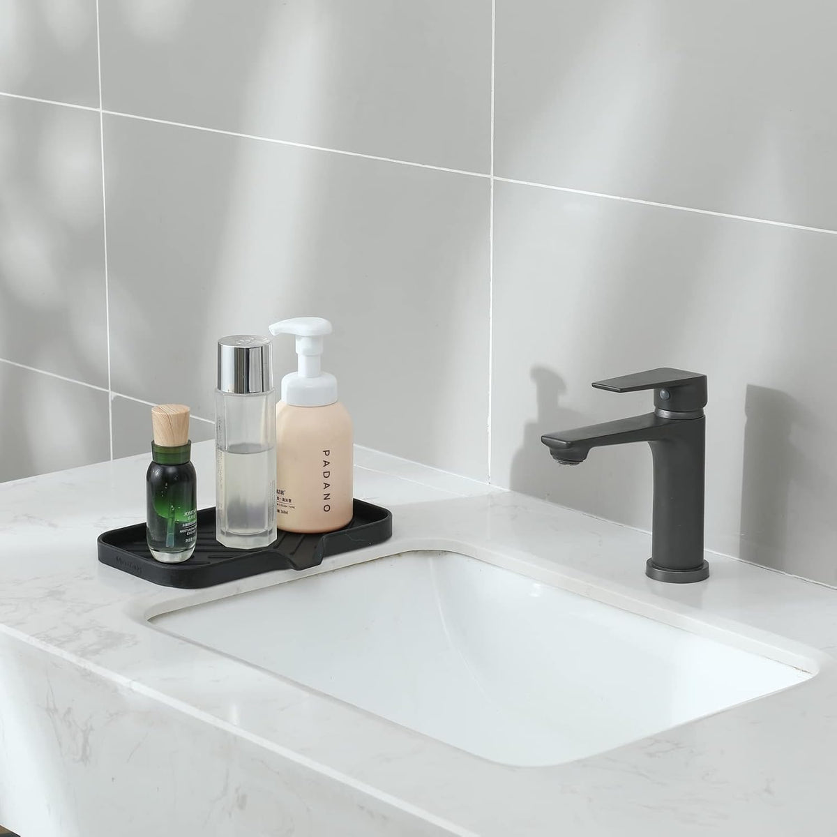 Silicone Bathroom Soap Dishes with Drain Spout-Bathroom and Kitchen Sink Organizer,Sponge