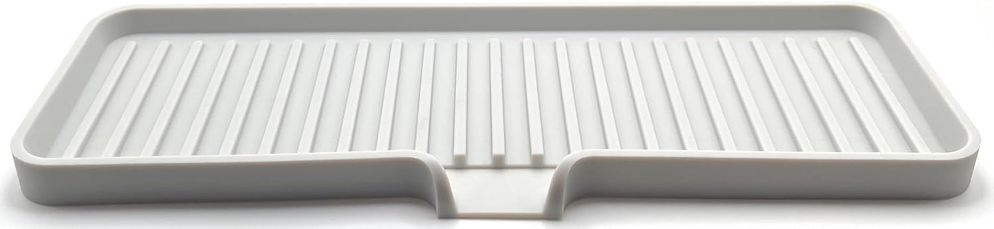 Happitasa Silicone Soap Dish Tray and Sponge Holder with Drain Chute | Bathroom and Kitchen Sink