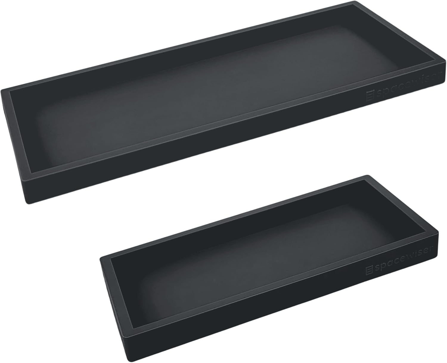 Countertop and Vanity Tray - 2 PC (11” and 7”) Shatterproof Silicone Kitchen and Bathroom Trays for