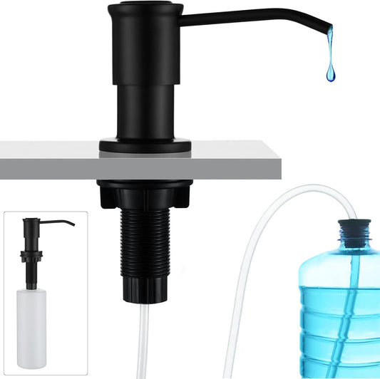 CREA Kitchen Soap Dispenser Countertop Soap Dispenserfor Kitchen Sink Black Built in Sink Soap