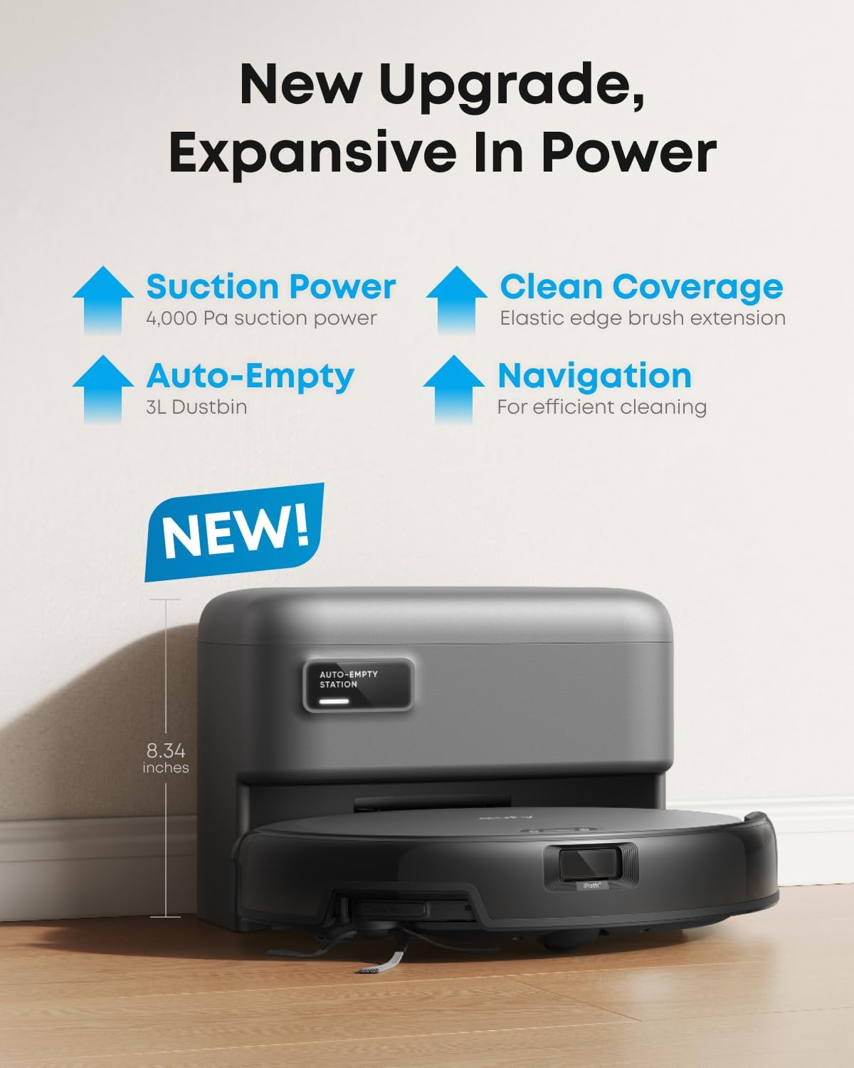 eufy C10 Robot Vacuum Self Emptying, 8 Weeks Hands Free, Advanced Smart Mapping with LiDAR