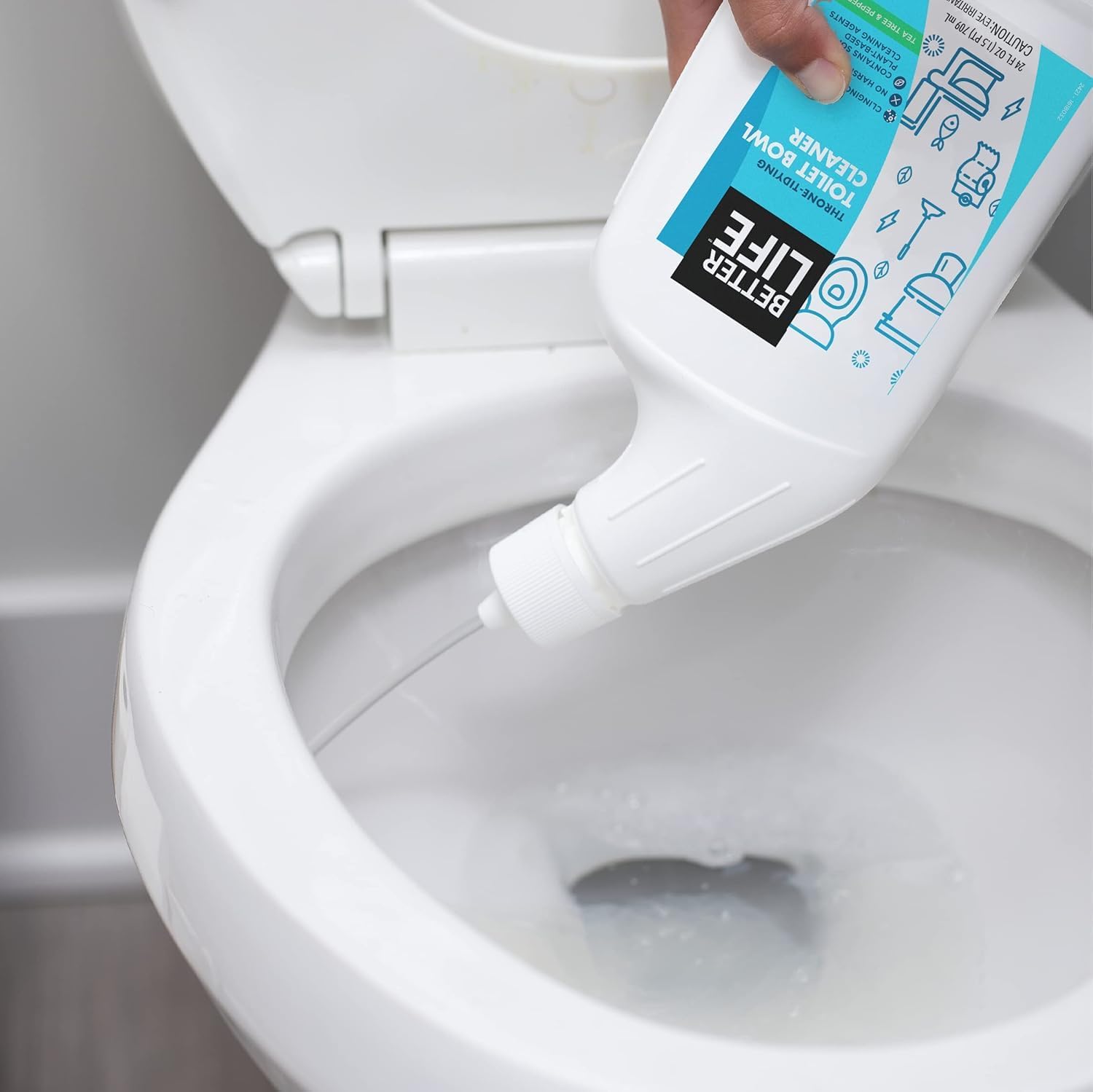 Better Life Toilet Bowl Cleaner - Tea Tree & Peppermint Scent Cleaning Gel - Liquid Bathroom