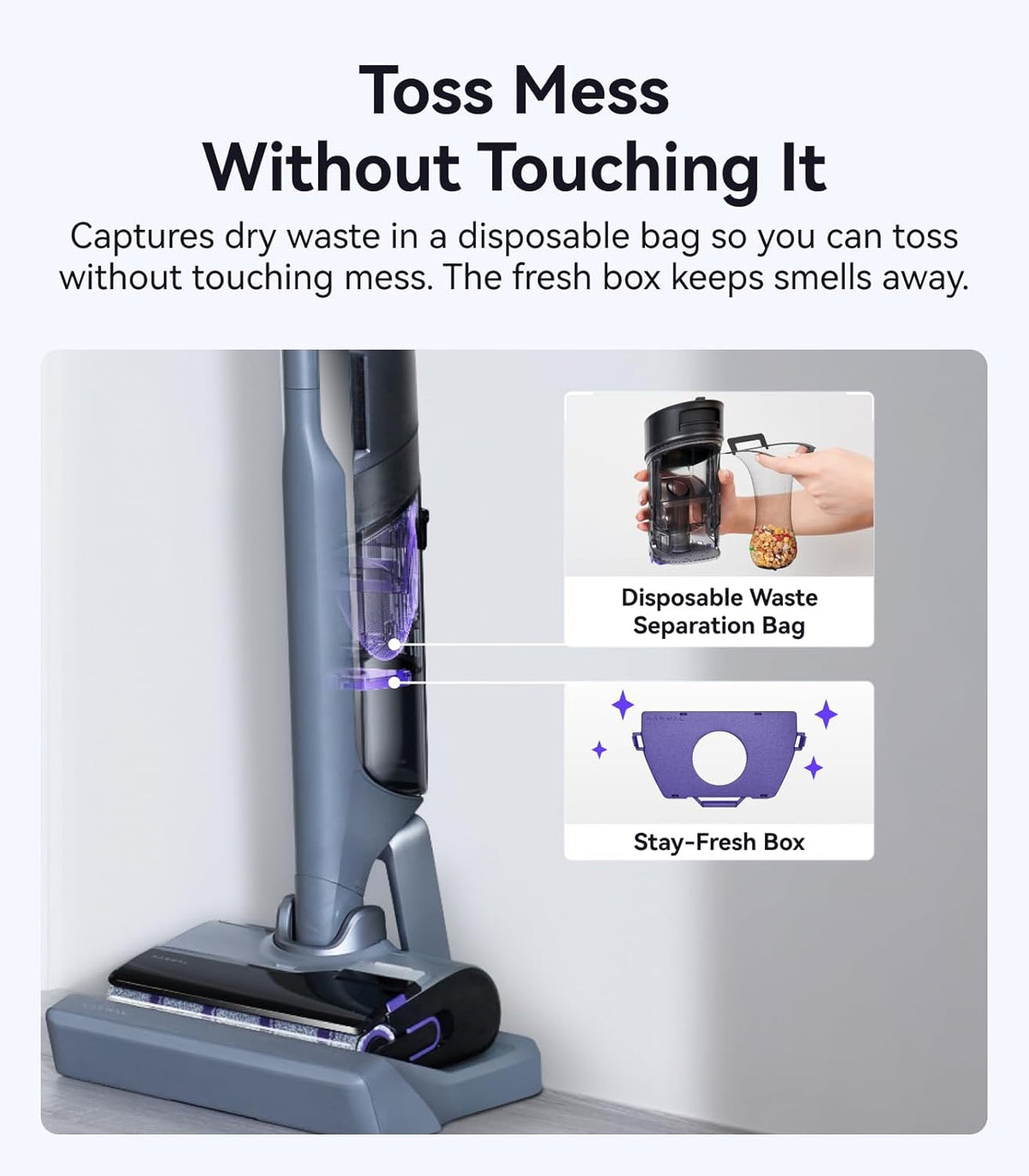 NARWAL S30 Pro Wet Dry Vacuum Cleaner with 20000Pa Suction, Cordless Vacuum Mop for Hard Floors